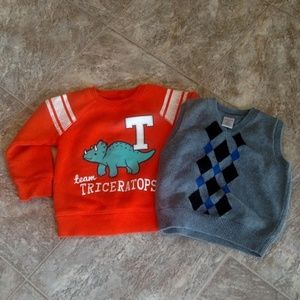 Bundle 2T Sweatshirt & Sweater Vest Toddler Boy